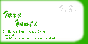 imre honti business card